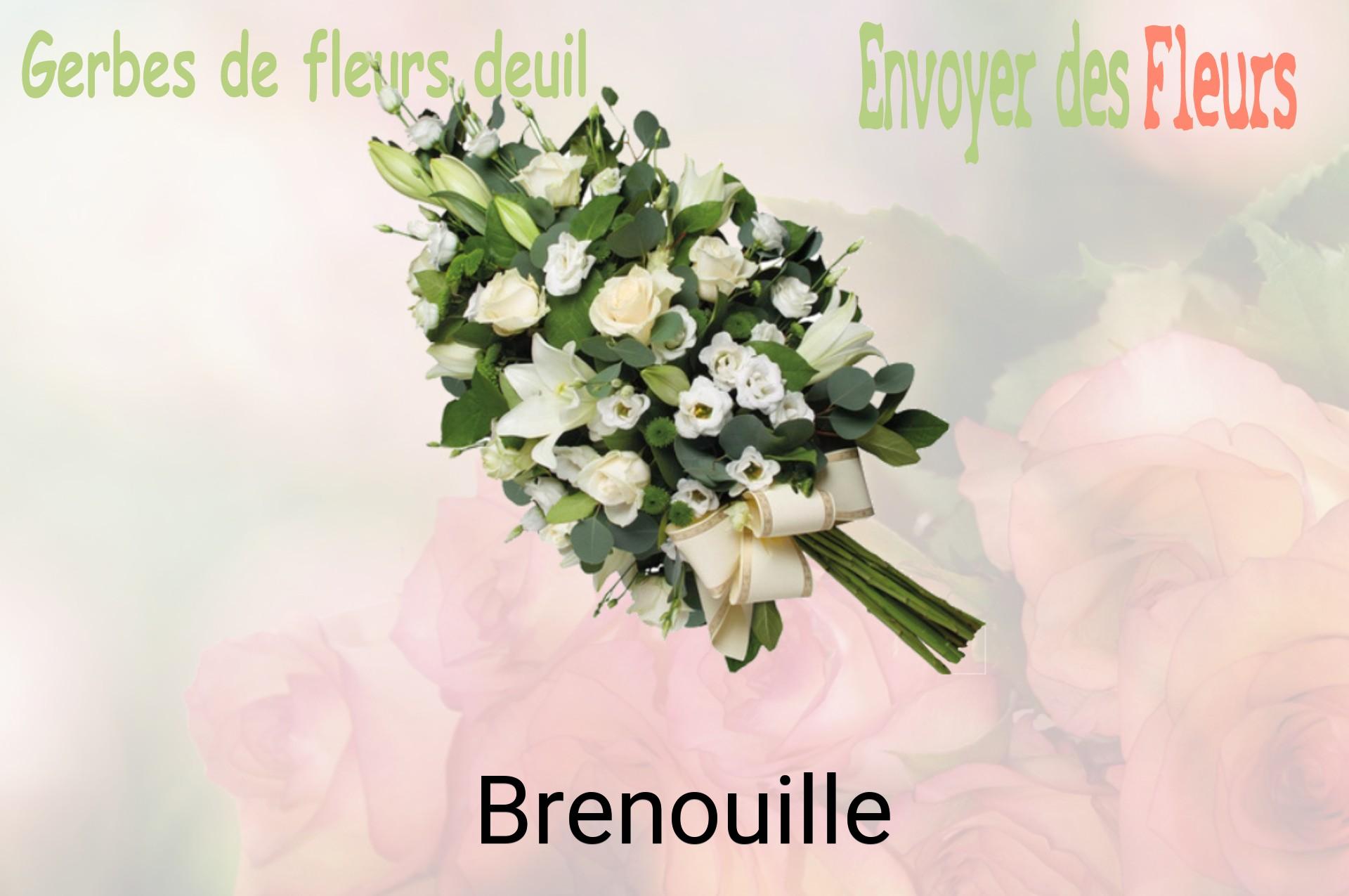 Gerbe de fleurs de deuil livrée à Brenouille